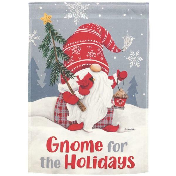 Recinto 30 x 44 in. Gnome for the Holidays Printed Garden Flag - Large RE3460634